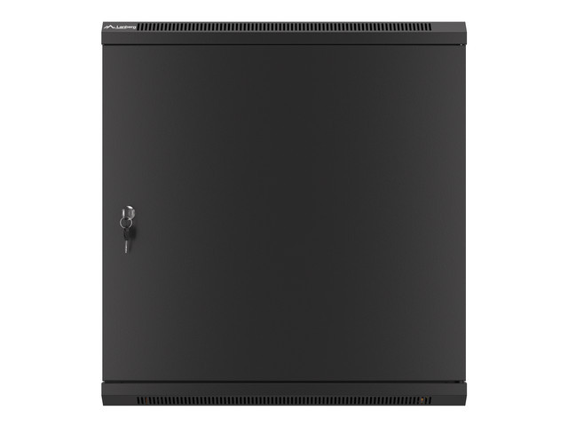 LANBERG RACKOVÁ SKRIŇA 19" NÁSTENNÁ 12U/ 600X450 PRO VLASTNÚ MONTÁŽ S KOVOVÝMI DVERAMI ČIERNA 