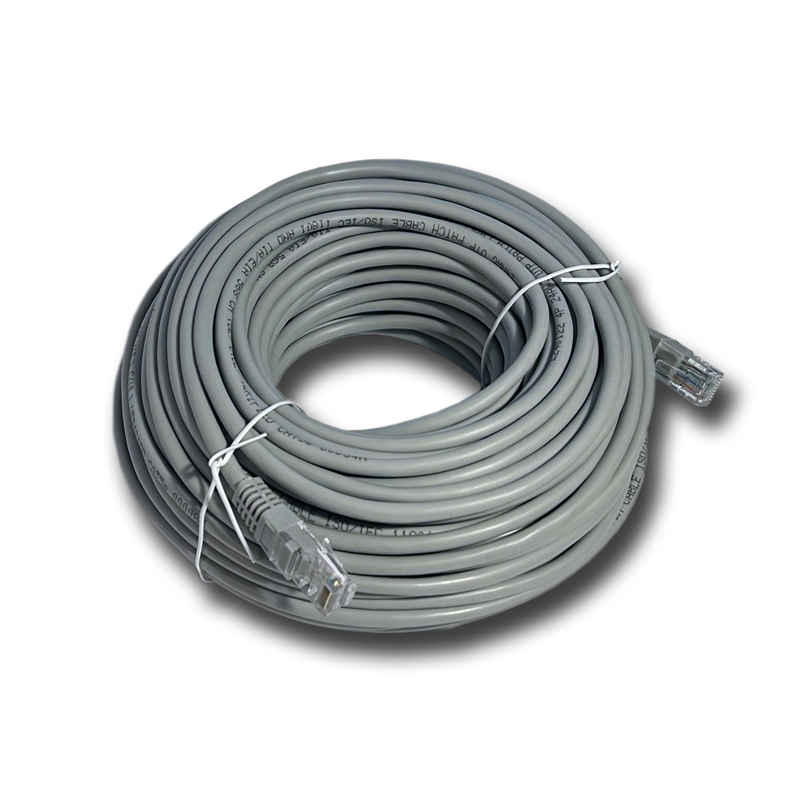 DATACOM Patchkábel 30m, UTP, Cat5e, RJ45, sivý 
