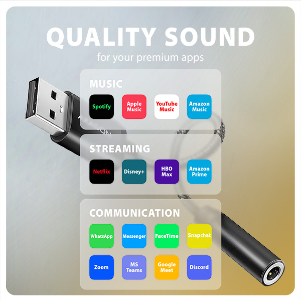 AXAGON ADA-HA, USB-A na 3.5mm jack Hi-Res DAC audio adaptér, 384kHz/ 32bit, stereo 