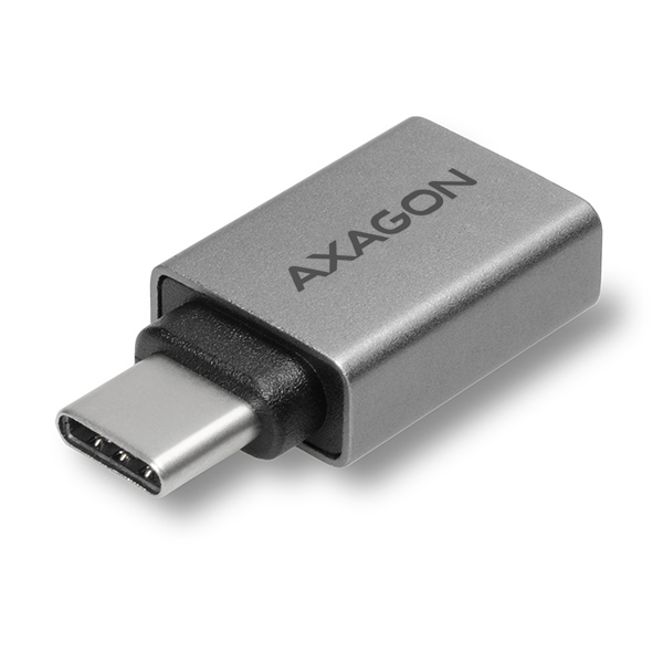 AXAGON RUCM-AFA, redukcia USB-C (M) -> USB-A (F), USB 3.2 Gen 2, 3A, ALU 