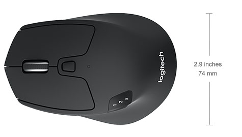 Logitech M720/ Ergonomická/ Optická/ Pre pravákov/ 1 000 DPI/ Bezdrôtová Bluetooth/ Čierna 