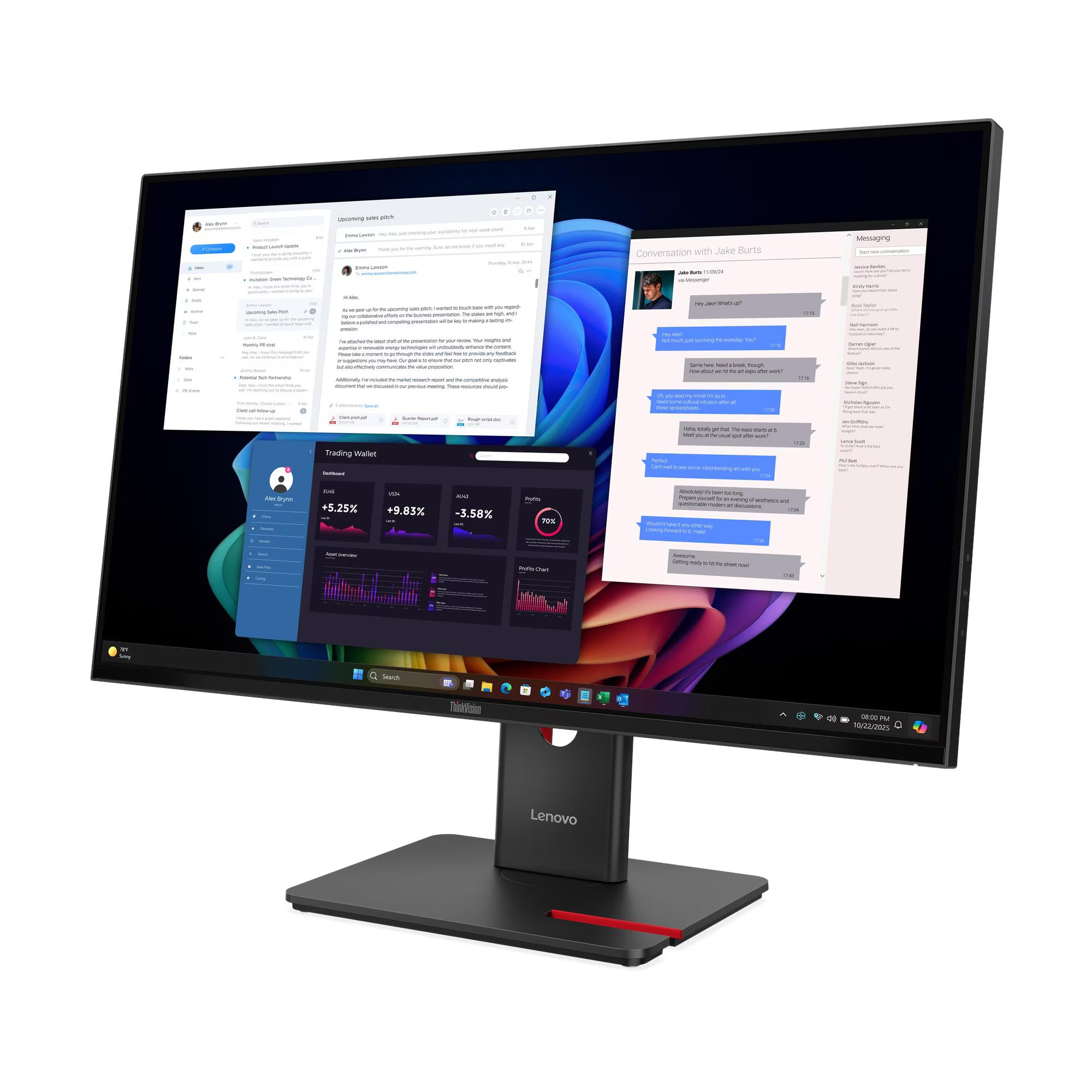 Lenovo ThinkVision/ T27UD-40/ 27"/ IPS/ 4K UHD/ 60Hz/ 4ms/ Čierna/ 3R 