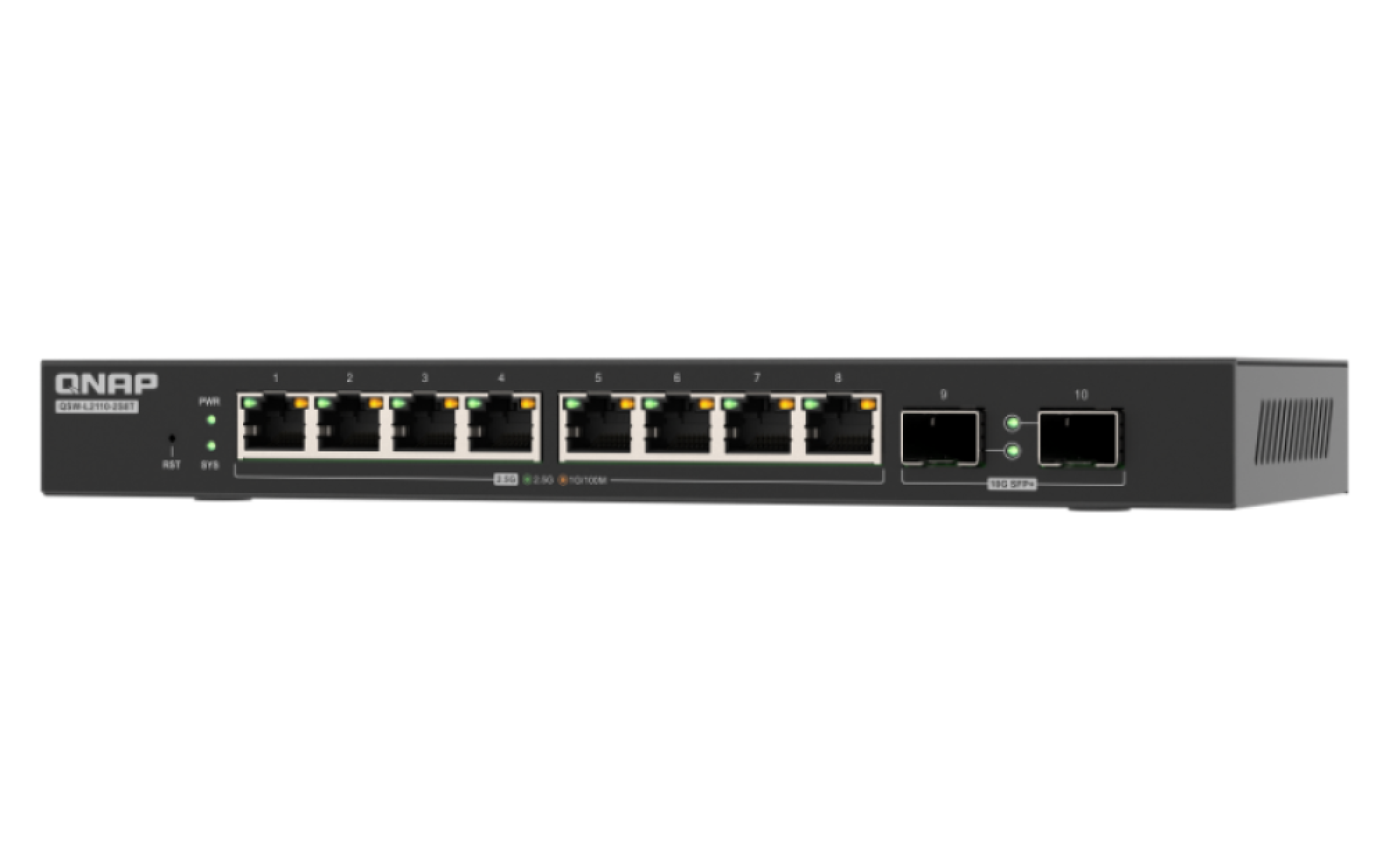 QNAP switch QSW-L2110-10T (8x 2, 5GbE port, 2x 10GbE port, Lite Managed) 
