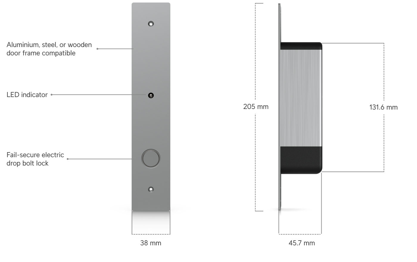 Ubiquiti UACC-Lock-Bolt-Secure, UniFi Access Fail-Secure Bolt Lock 