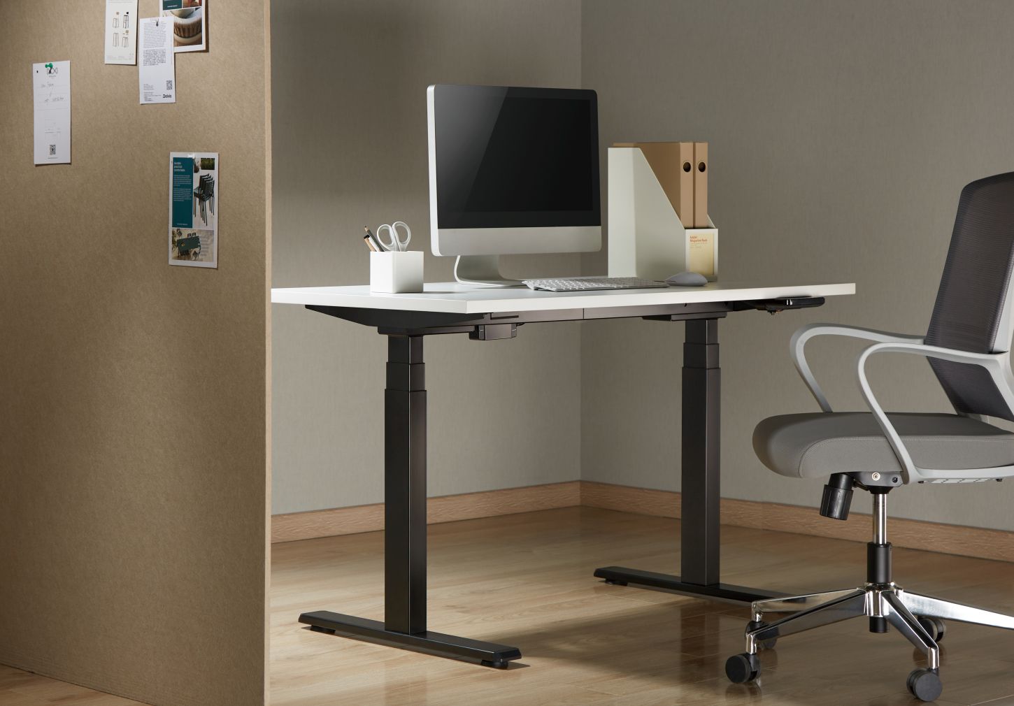 Stolová doska BR168BL, 1600 x 800 x 25 mm biela pre výškovo nastaviteľné podnože Brateck 
