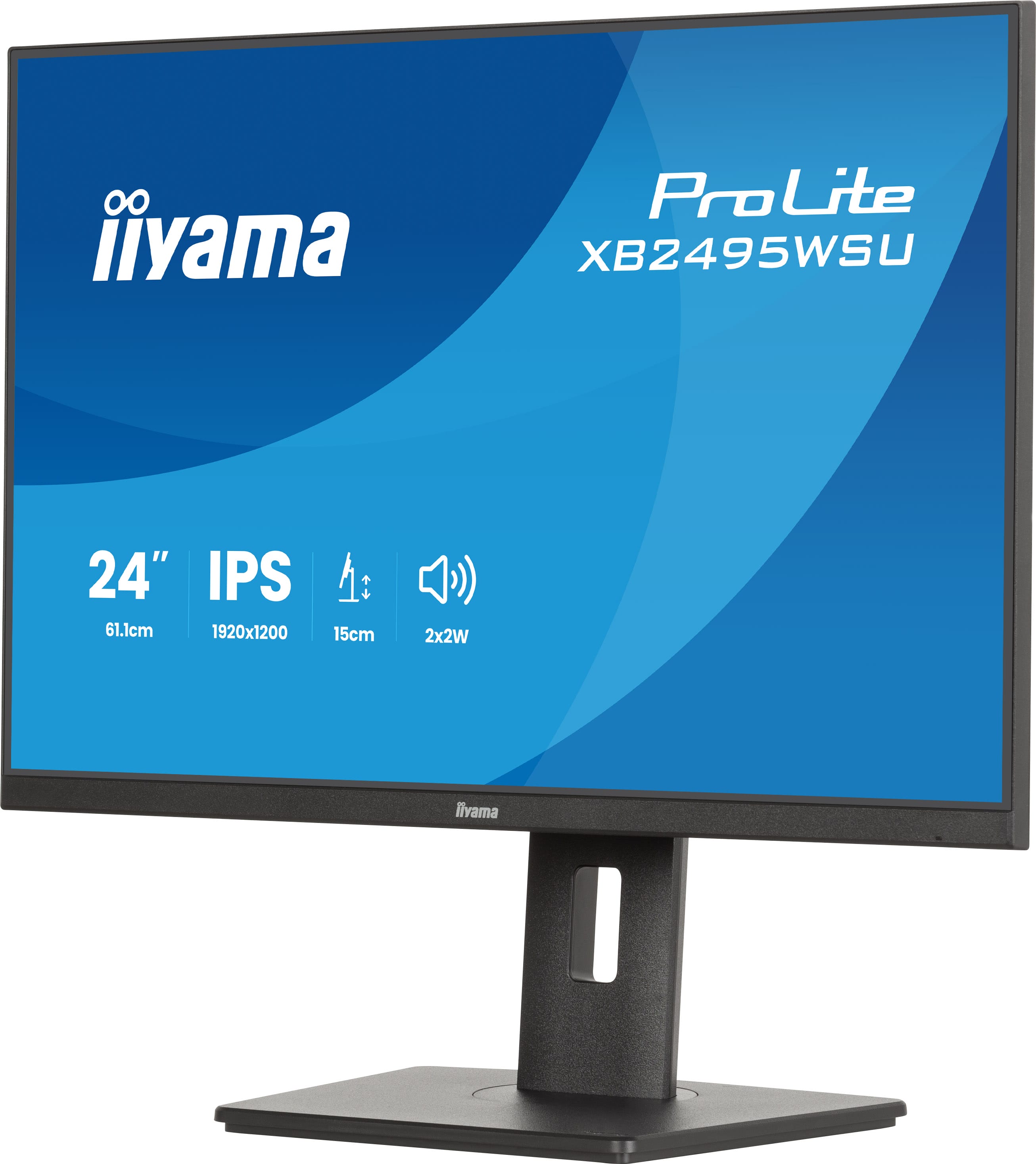 iiyama ProLite/ XB2495WSU-B1/ 24, 1"/ IPS/ 1900x1200/ 100Hz/ 4ms/ Čierna/ 3R 