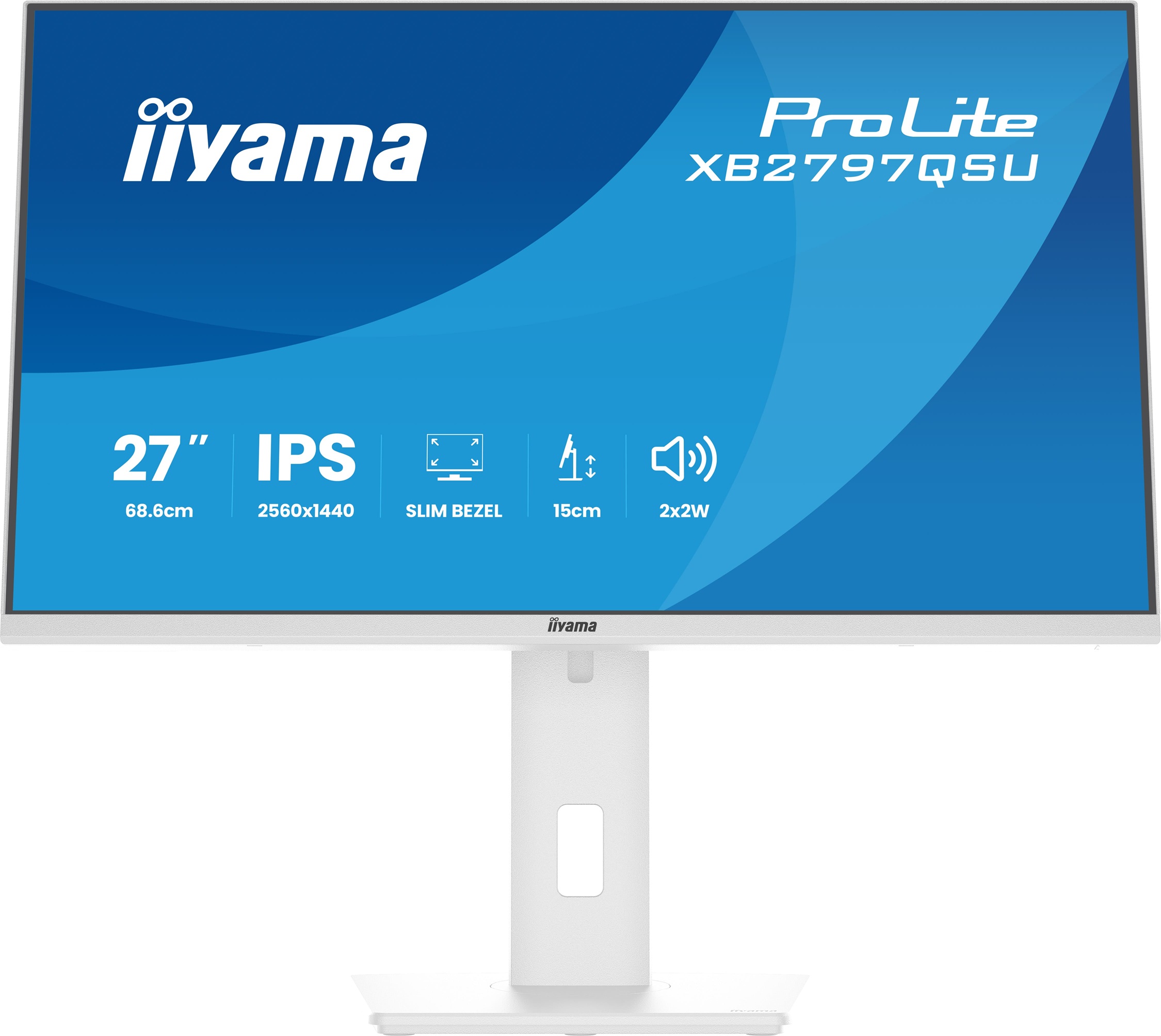 iiyama ProLite/ XB2797QSU-W1/ 27"/ IPS/ QHD/ 75Hz/ 1ms/ Biela/ 5R 