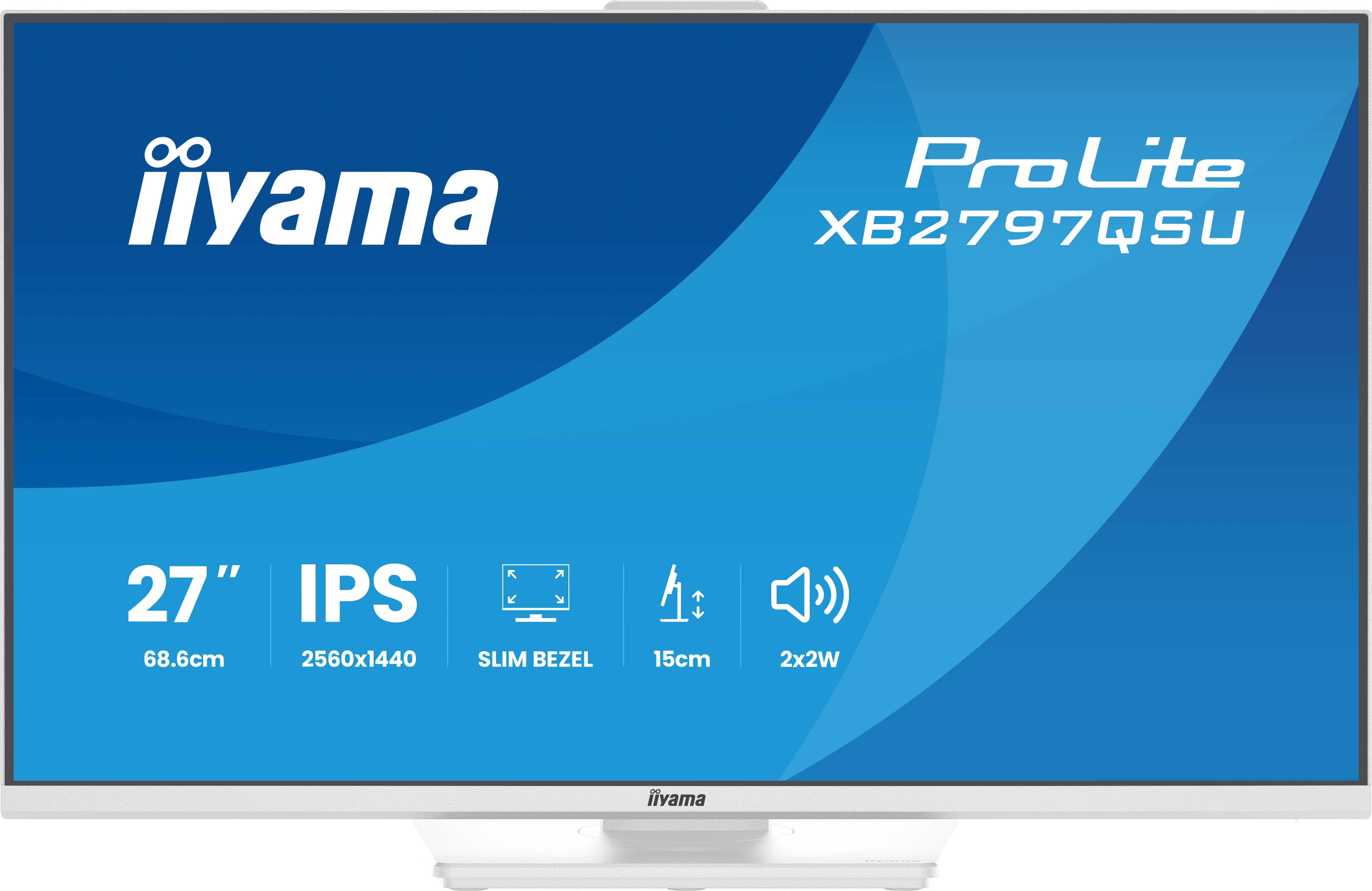 iiyama ProLite/ XB2797QSU-W1/ 27"/ IPS/ QHD/ 75Hz/ 1ms/ Biela/ 5R 