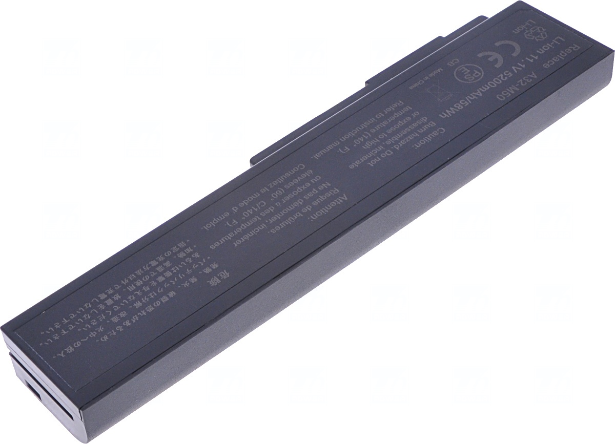 Batéria T6 Power Asus M50, G50, G60, N43, N53, N61, B43, X55, X57, X64, 5200mAh, 58Wh, 6cell 