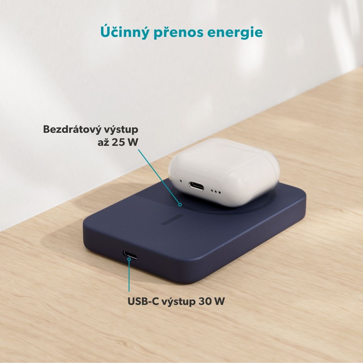 Epico Qi2 25W 10000mAh Mag+ powerbanka EM75 - modrá 