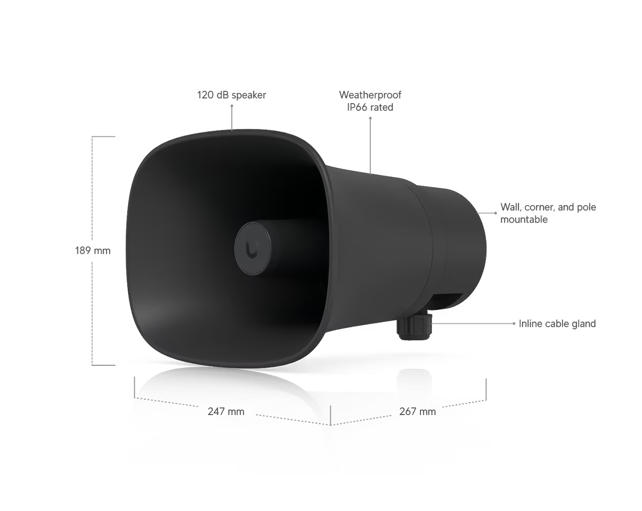 Ubiquiti UP-AI-Horn-Speaker-B - UniFi Protect AI Horn Speaker, čierna 