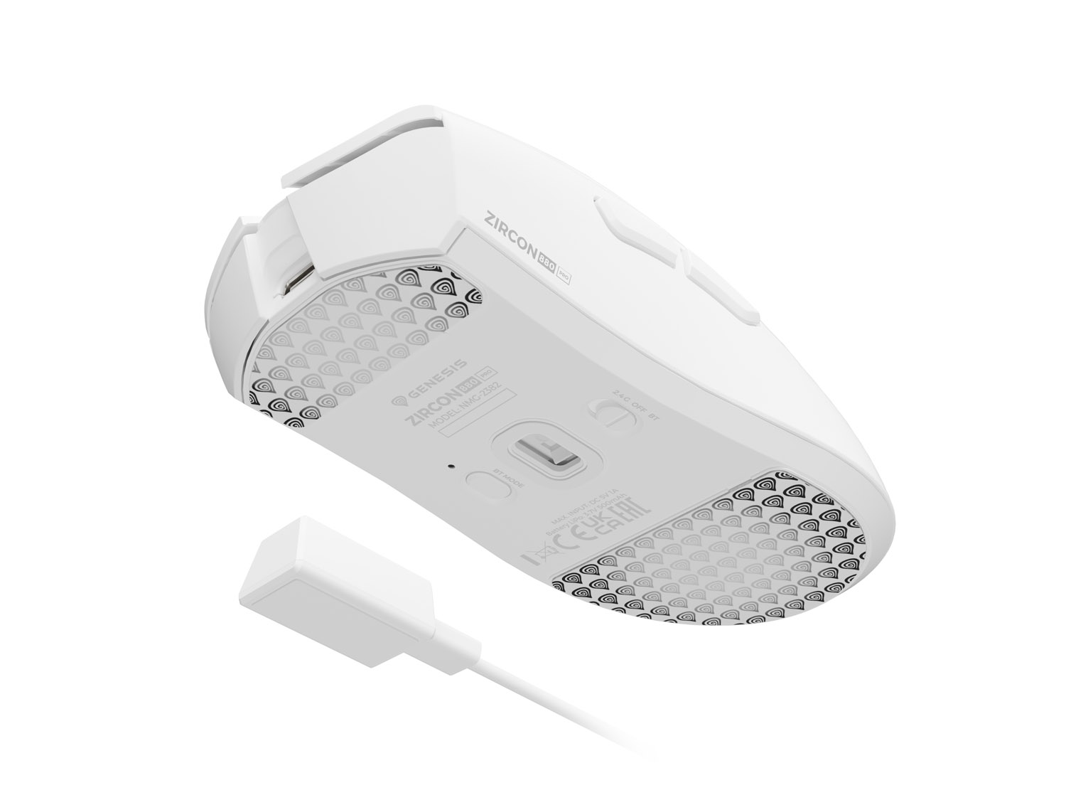 Herná bezdrôtová myš Genesis ZIRCON 880 PRO/ Herná/ Optická/ 30 000 DPI/ USB+BT/ Biela 