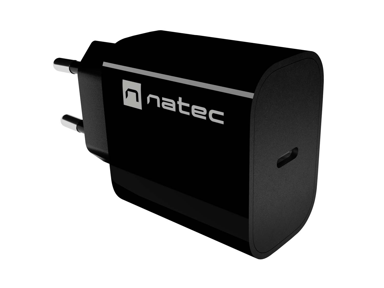Univerzálna nabíjačka Natec RIBERA 20W, 1X USB-C, čierna 