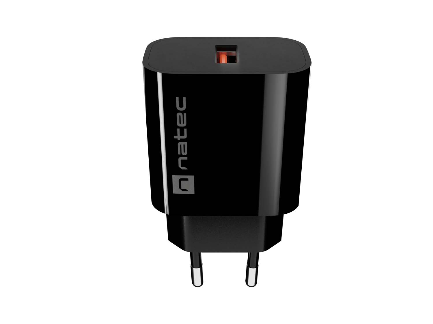 Univerzálna nabíjačka Natec RIBERA 18W, 1X USB-A, čierna 