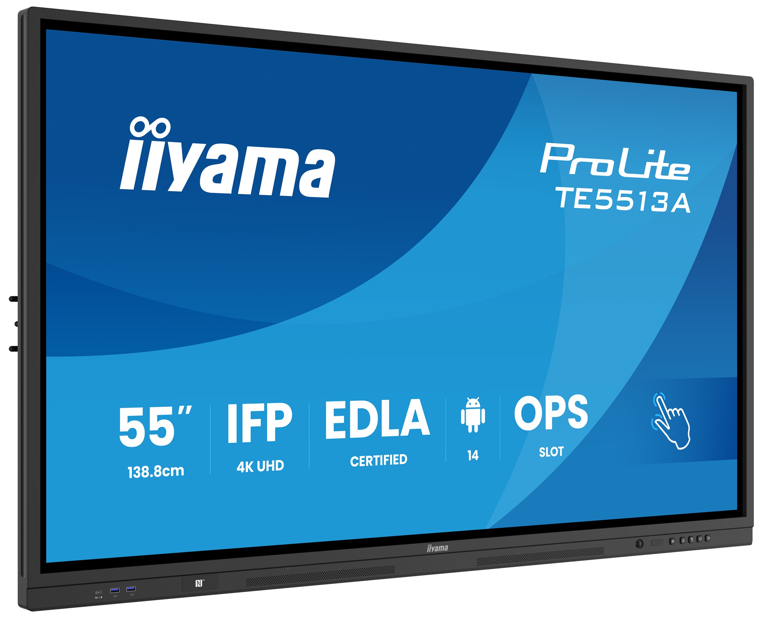 55" iiyama TE5513A-B2AG: IPS, 4K, 40P, EDLÁ 