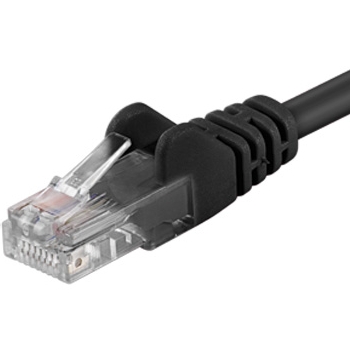 PremiumCord Patch kábel UTP RJ45-RJ45 level 5e 1m čierna