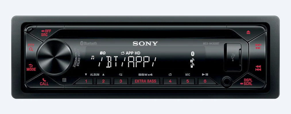 Sony prehrávač do auta MEX-N4300BT, BT, NFC, AUX, CD 