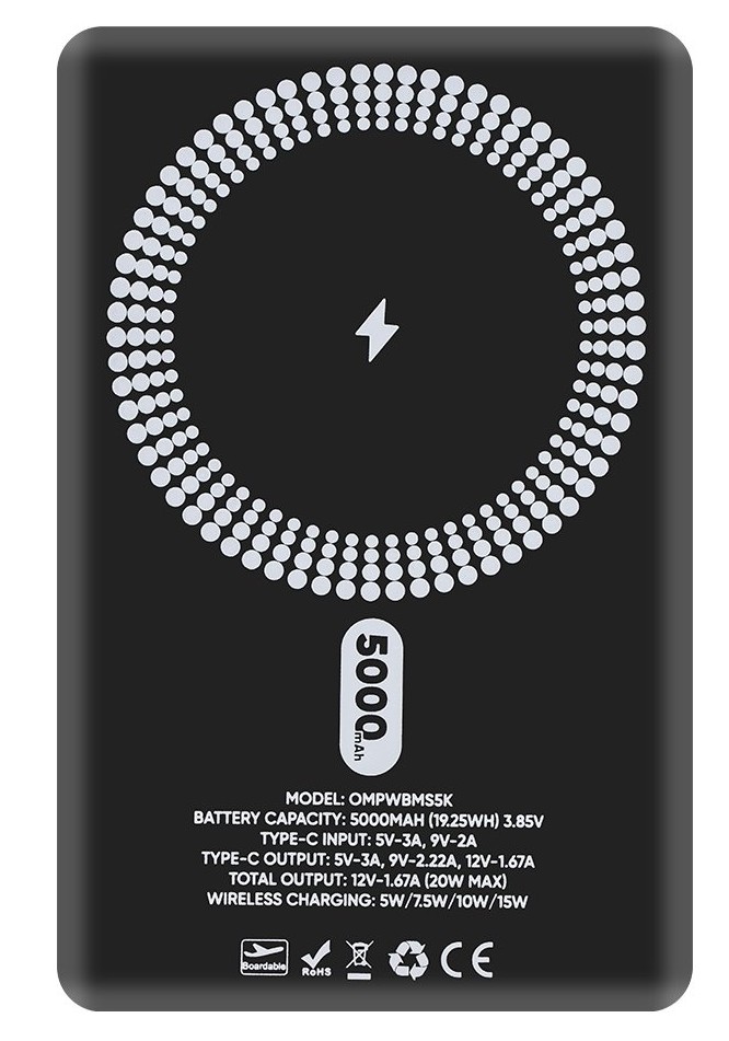 OBAL: ME MagNetix Powerbanka 5000mAh Black 
