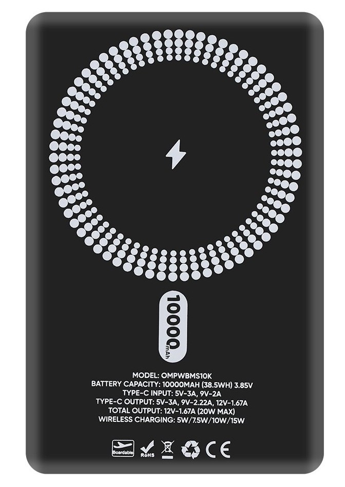 OBAL: ME MagNetix Powerbanka 10000mAh Black 