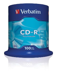 VERBATIM CD-R(100-Pack)Spindl/ ExtraProtect/ 52x/ 700