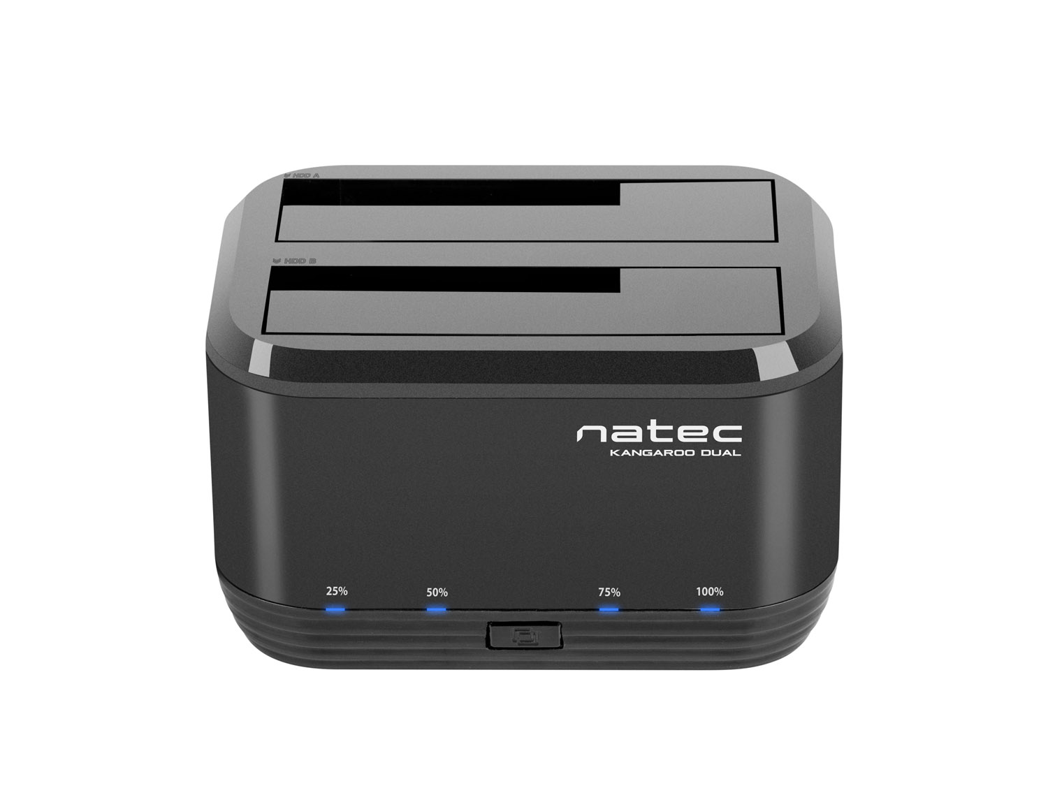 Dokovacia stanica pre HDD 2, 5"/ 3, 5" USB 3.0 Natec Kangaroo Dual, funkcia klonovania, napájací adaptér 