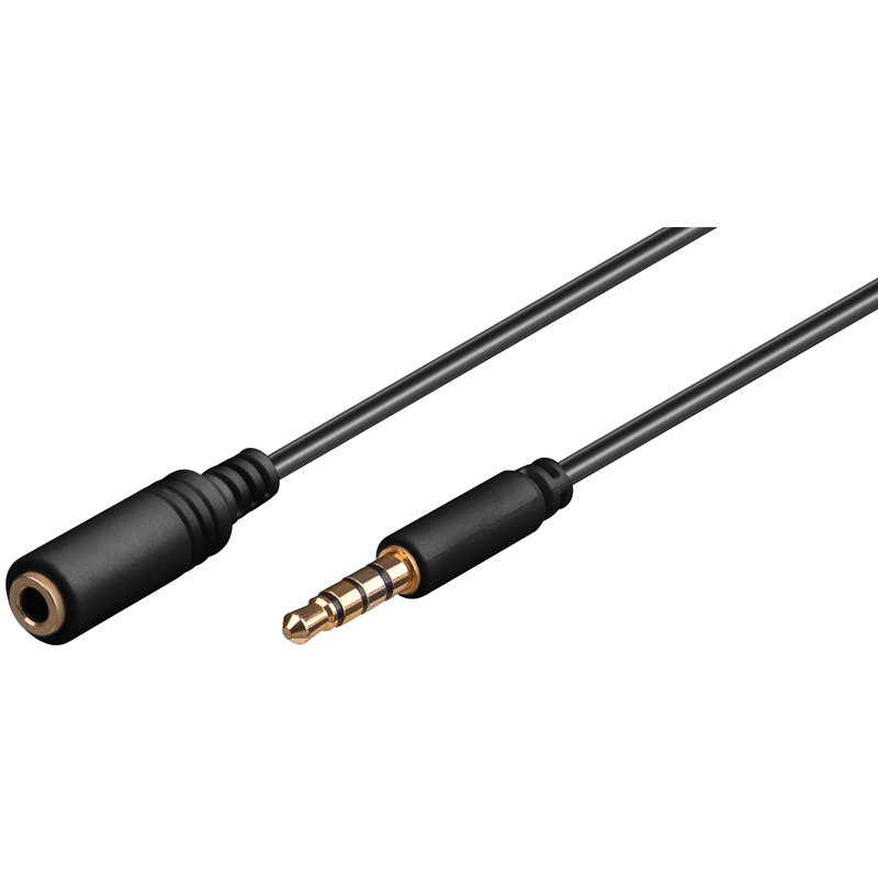 PremiumCord Jack 3.5mm 4 pinový M/ F 2m