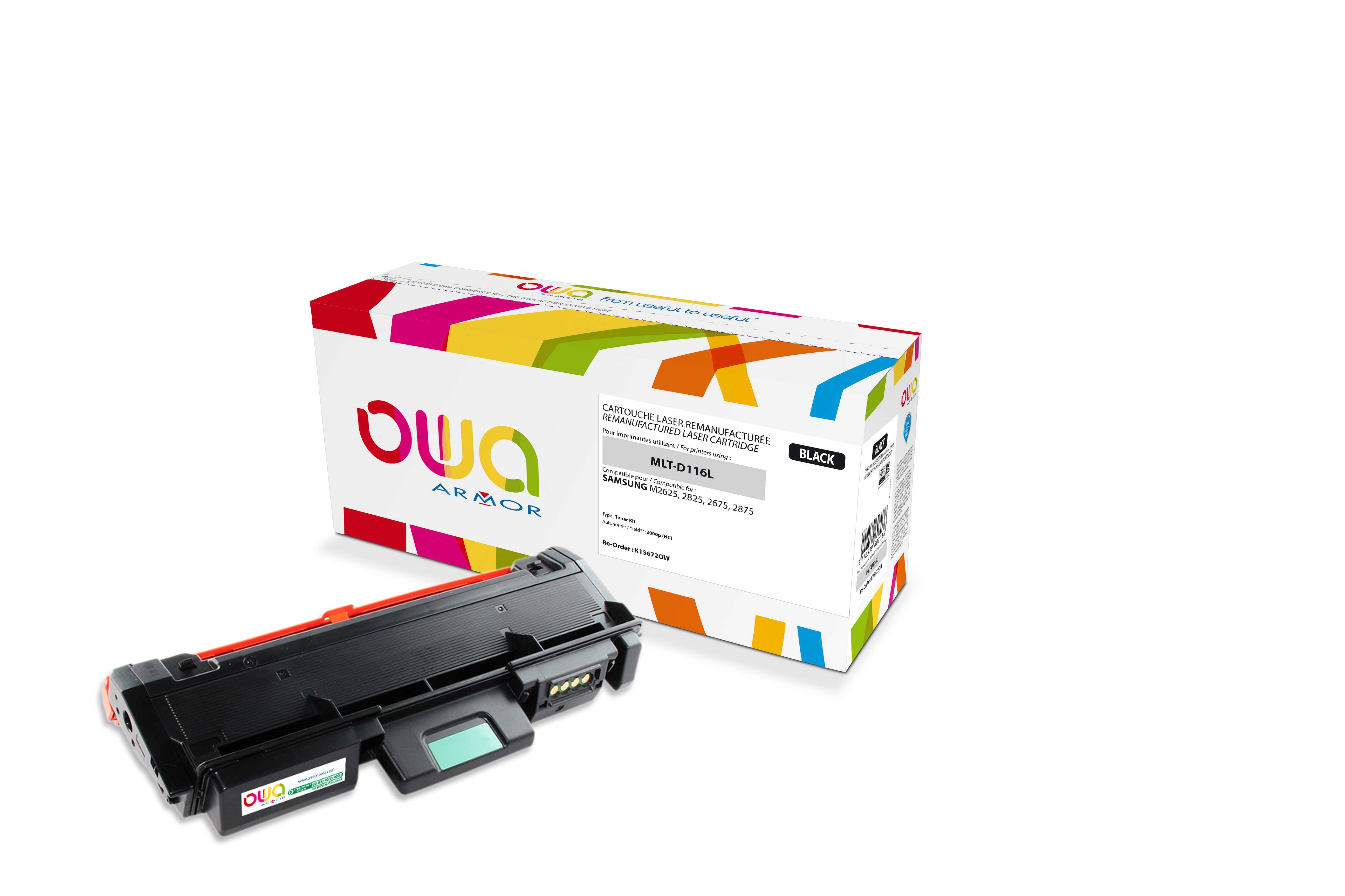 OWA Armor toner kompatibilný s Samsung MLTD116L, SU828A, 3000st, čierna/ black