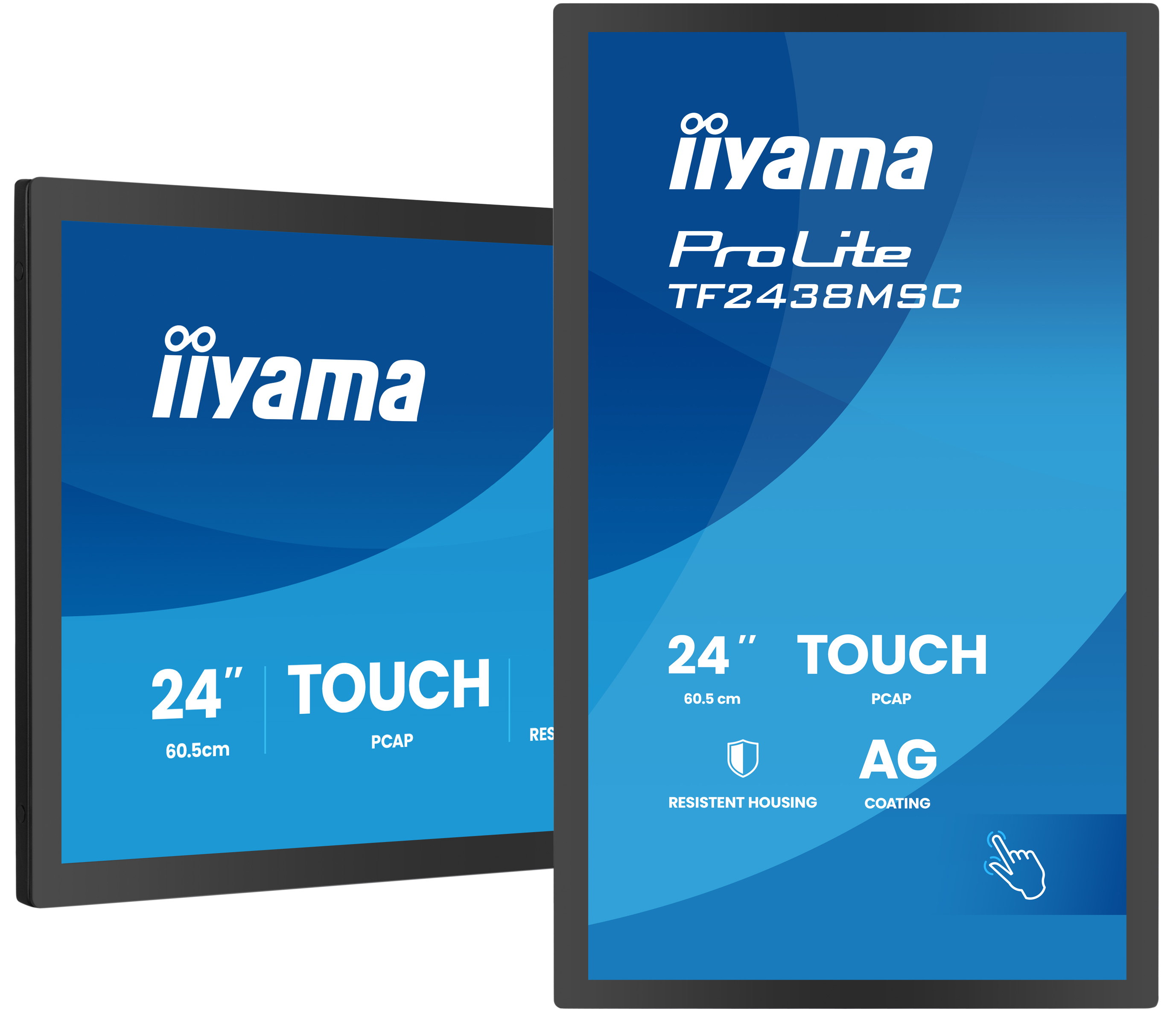 24" iiyama TF2438MSC-B2: PCAP, IPS, FHD, HDMI, DP 