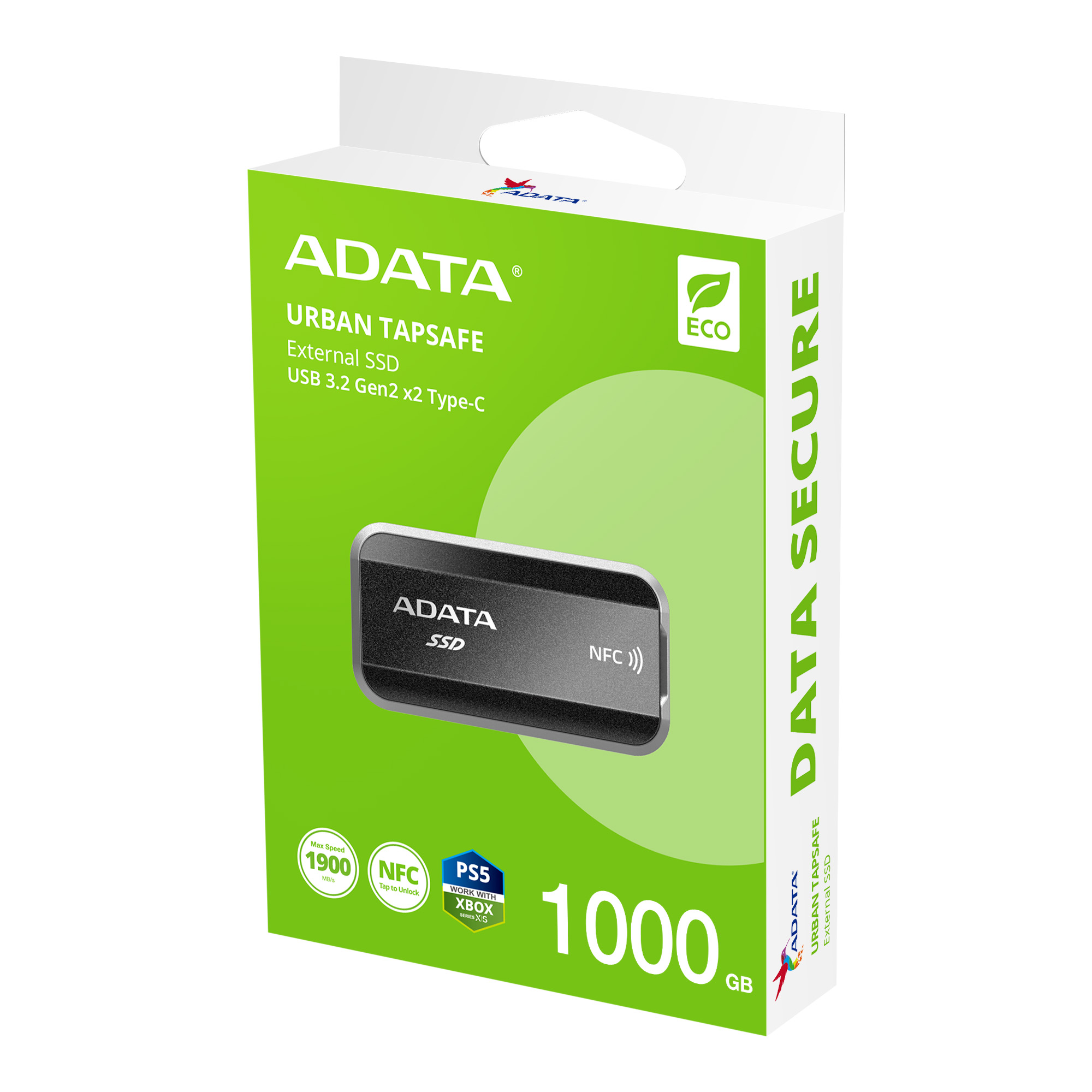 ADATA URBAN TAPSAFE/ 1TB/ SSD/ Externá/ Čierna/ 5R 