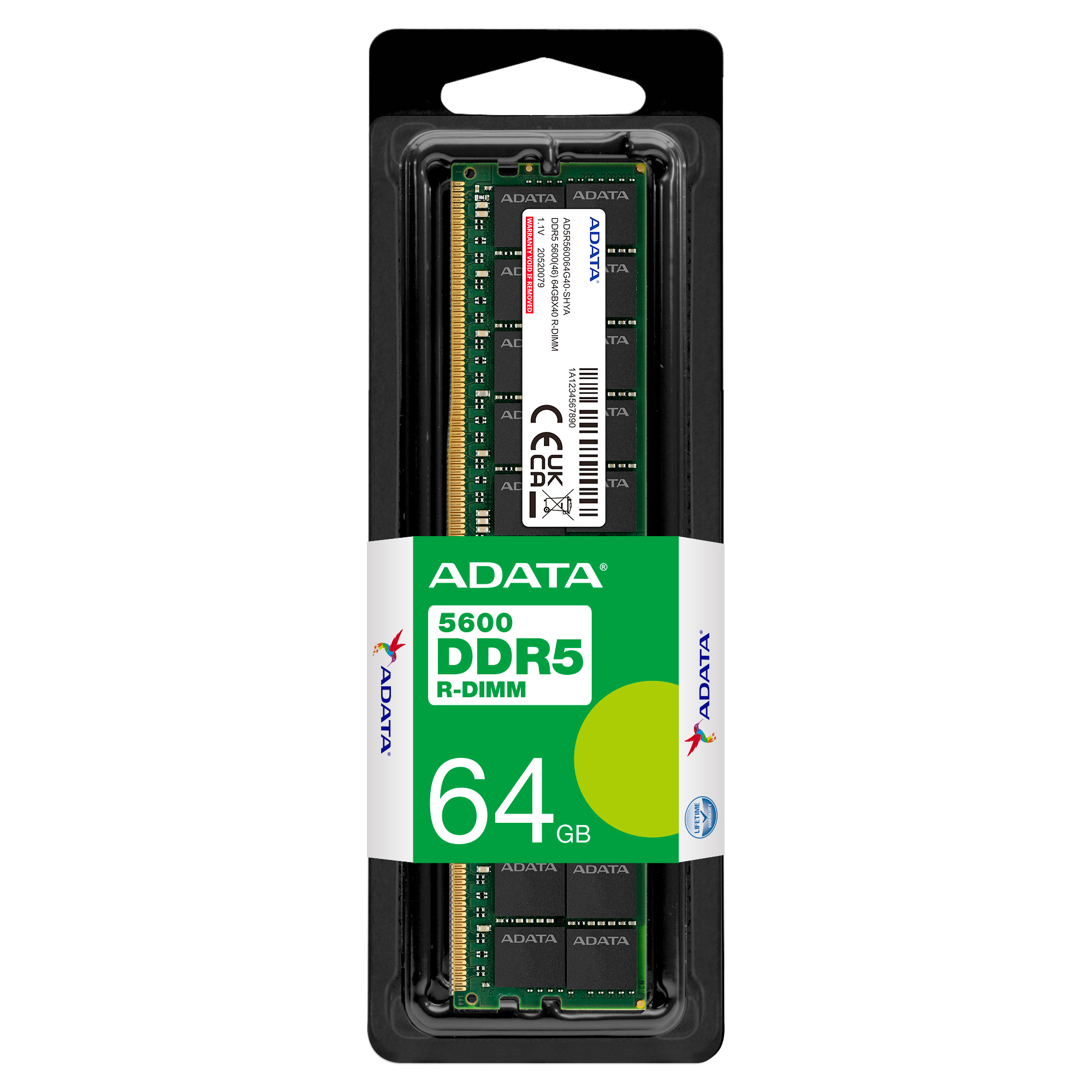 64GB DDR5-5600MHz ADATA R-DIMM CL46 ECC Reg 