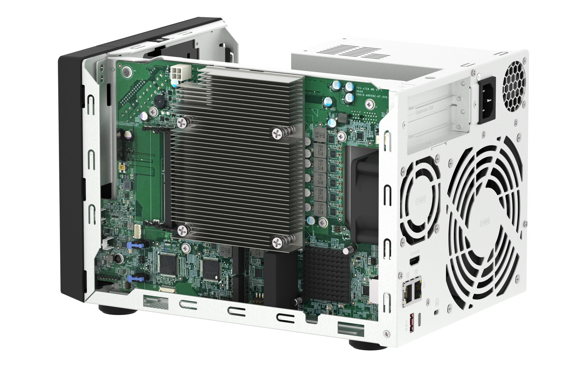 QNAP TVS-h474-i3-8G (4core 4, 3GHz, ZFS, 16GB RAM, 4x SATA, 2x M.2 NVMe, 2x PCIe, 2x 2, 5GbE, HDMI) 