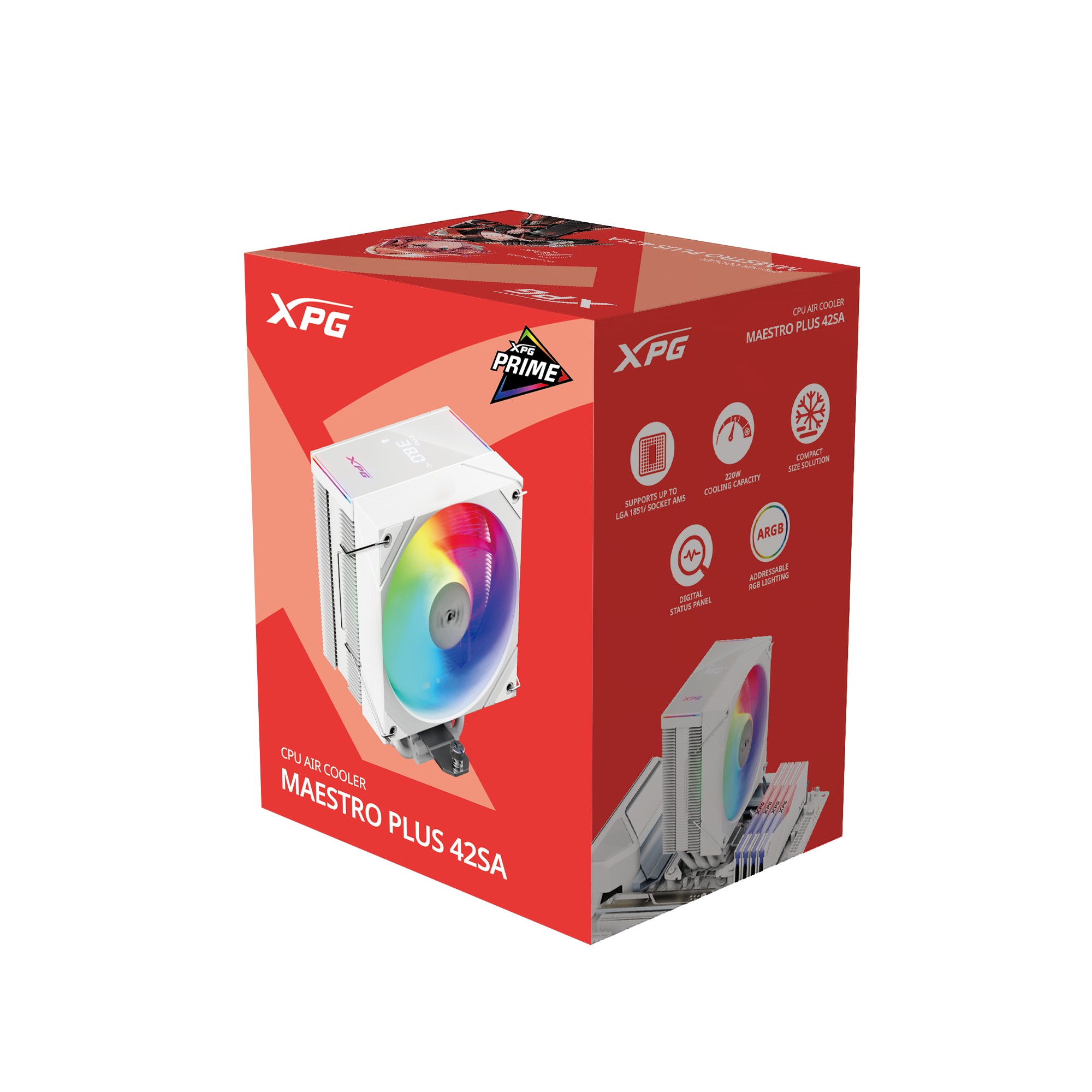 Adata XPG MAESTRO 42SA Plus CPU chladič RGB s digitálnym panelom 