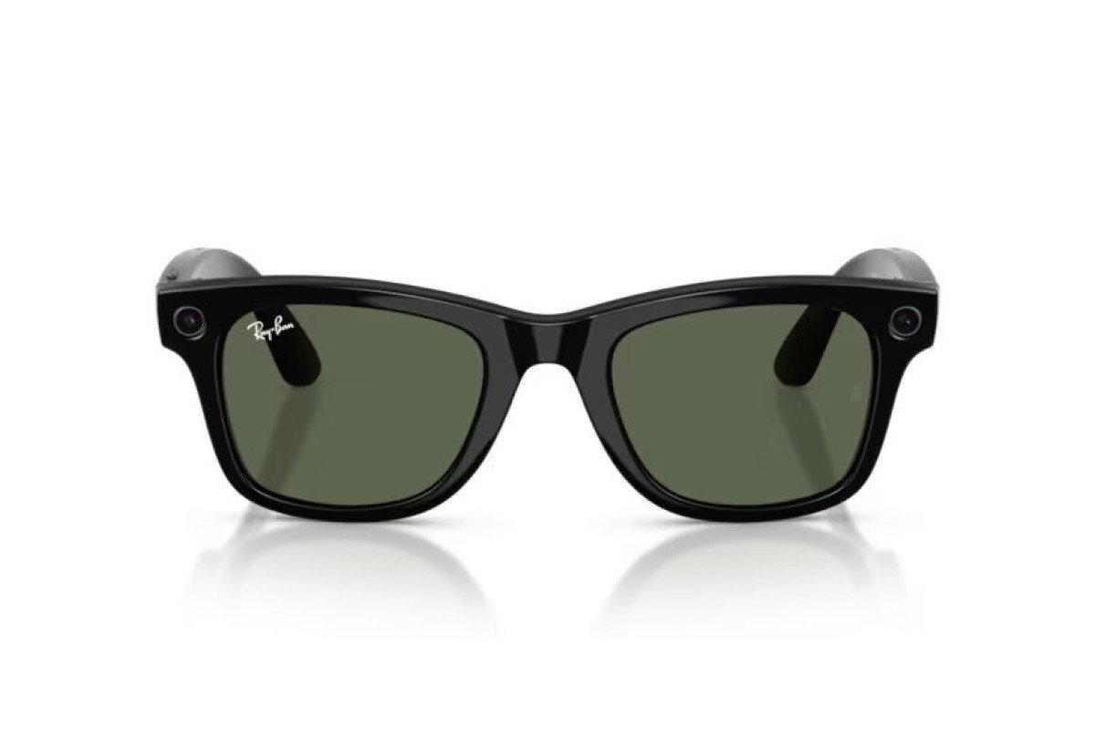 Meta Ray-Ban Gen2 Wayfarer, Black, G15 Green (Large) 
