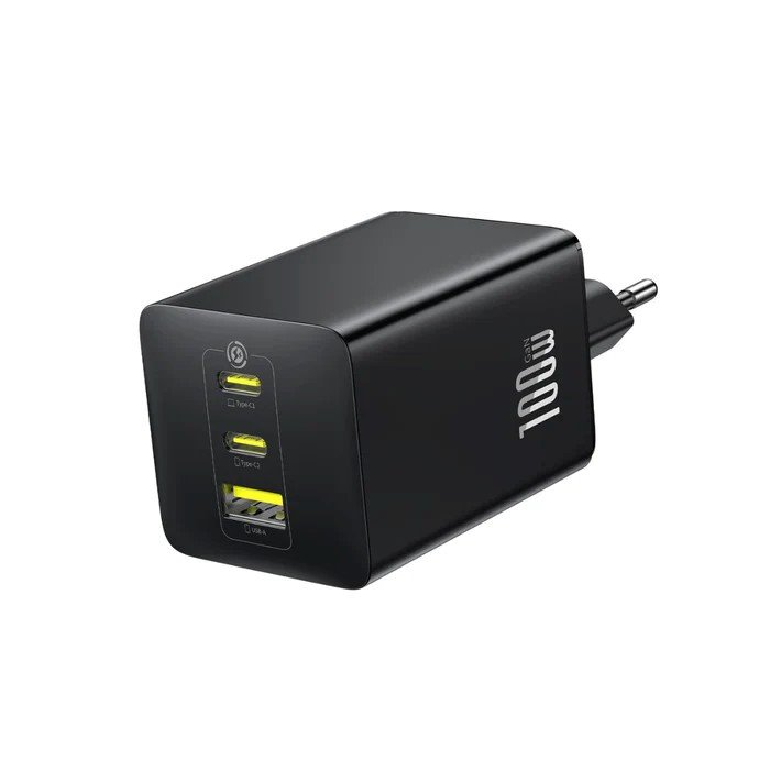 Baseus EnerFill FE11 Fast Nabíjačka USB-A + USB-C + USB-C 100W Cosmic Black 
