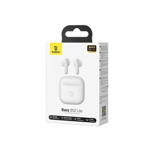 Baseus Bass BS2 Lite Bezdrôtové Slúchadlá Moon White 