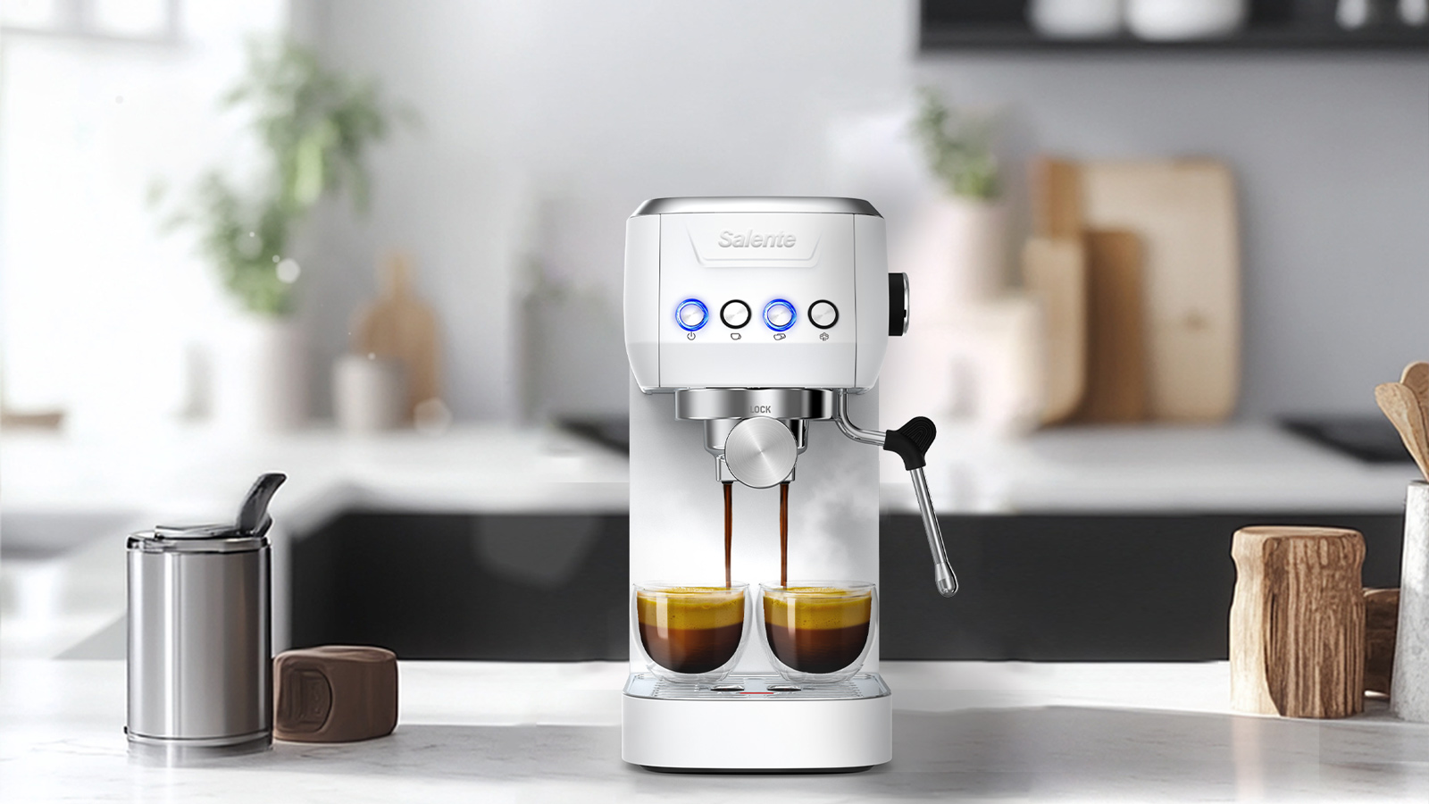 Salente Coffio, pákový kávovar, biely 