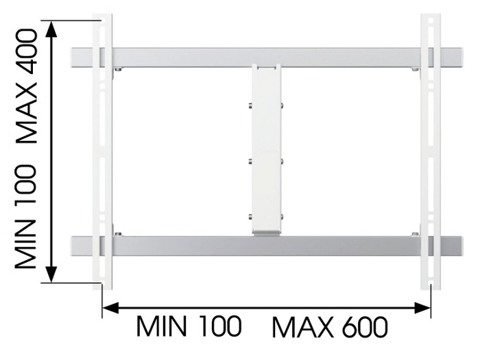 LCD rameno Vogel´s W52081, 40-65", 2 klouby, bílé 