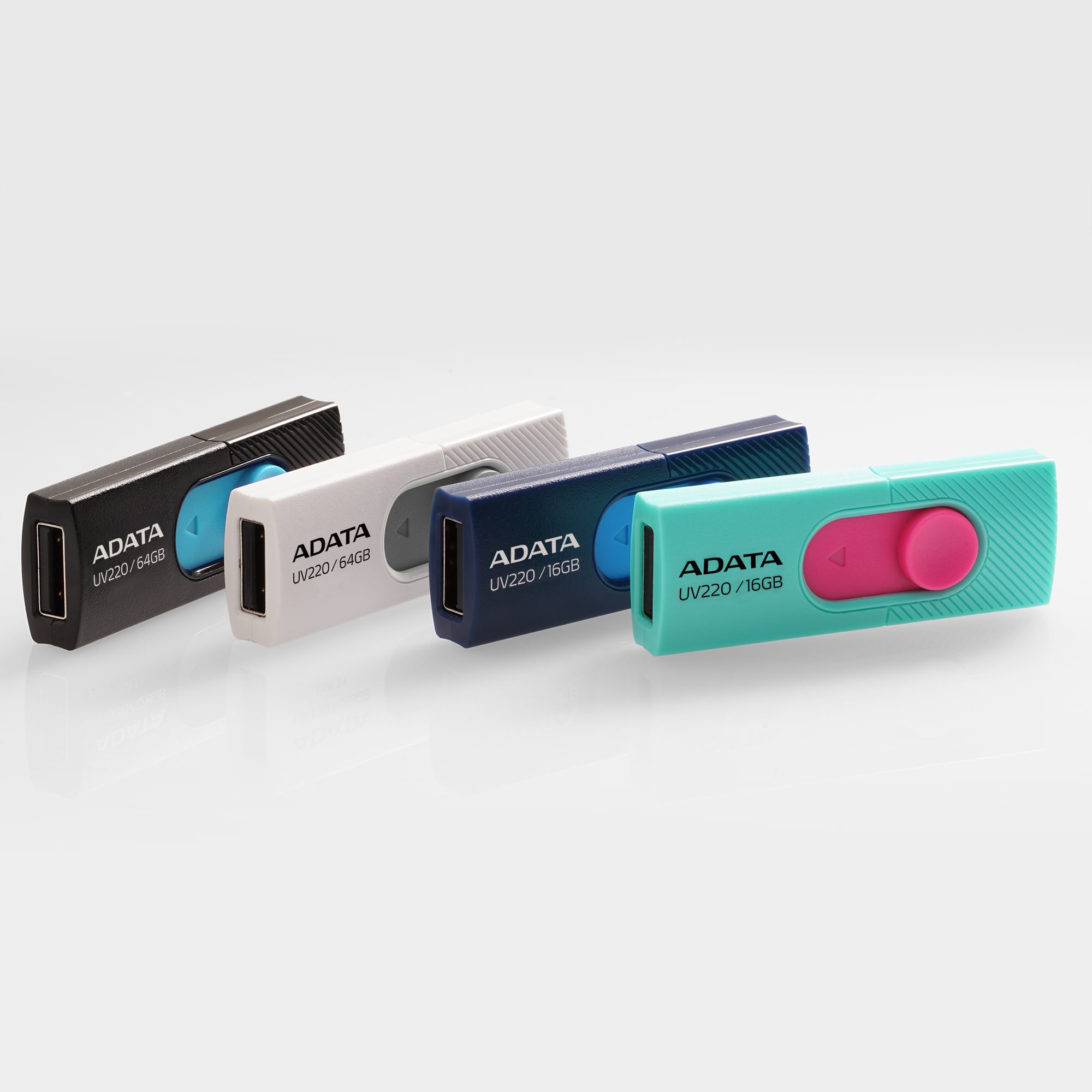 ADATA UV220/ 64GB/ USB 2.0/ USB-A/ Čierna 