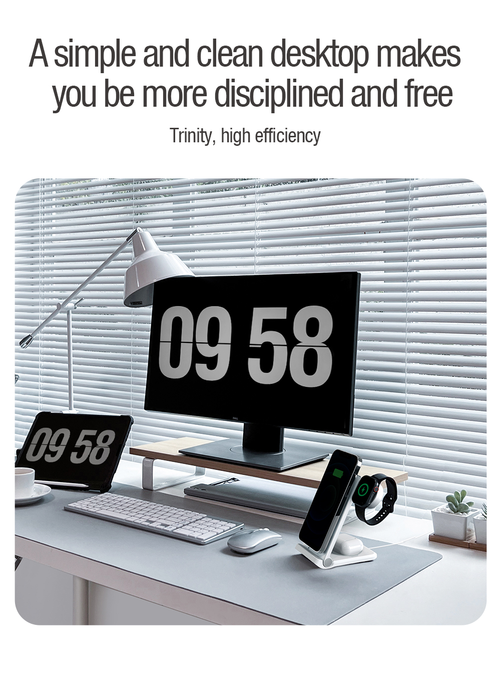 Nillkin PowerTrio 3v1 Bezdrôtová Nabíjačka MagSafe pre Apple Watch White (MFI) 
