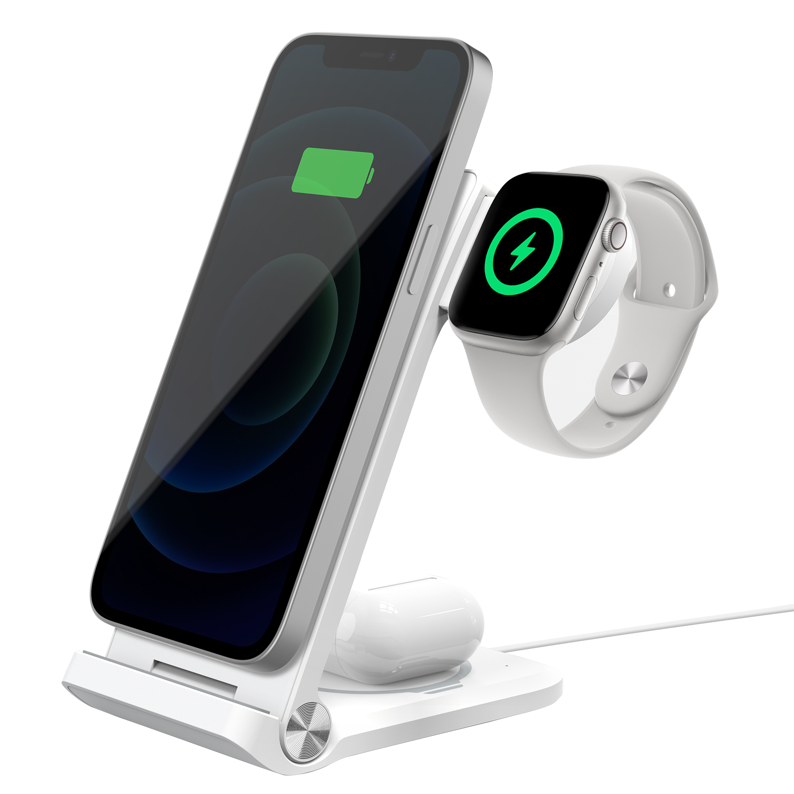 Nillkin PowerTrio 3v1 Bezdrôtová Nabíjačka MagSafe pre Apple Watch White (MFI) 