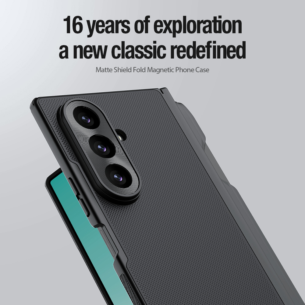 Nillkin Super Frosted FOLD Magnetic Pen Slot Zadný Kryt pre Samsung Galaxy Z Fold 8 Ultra Black 