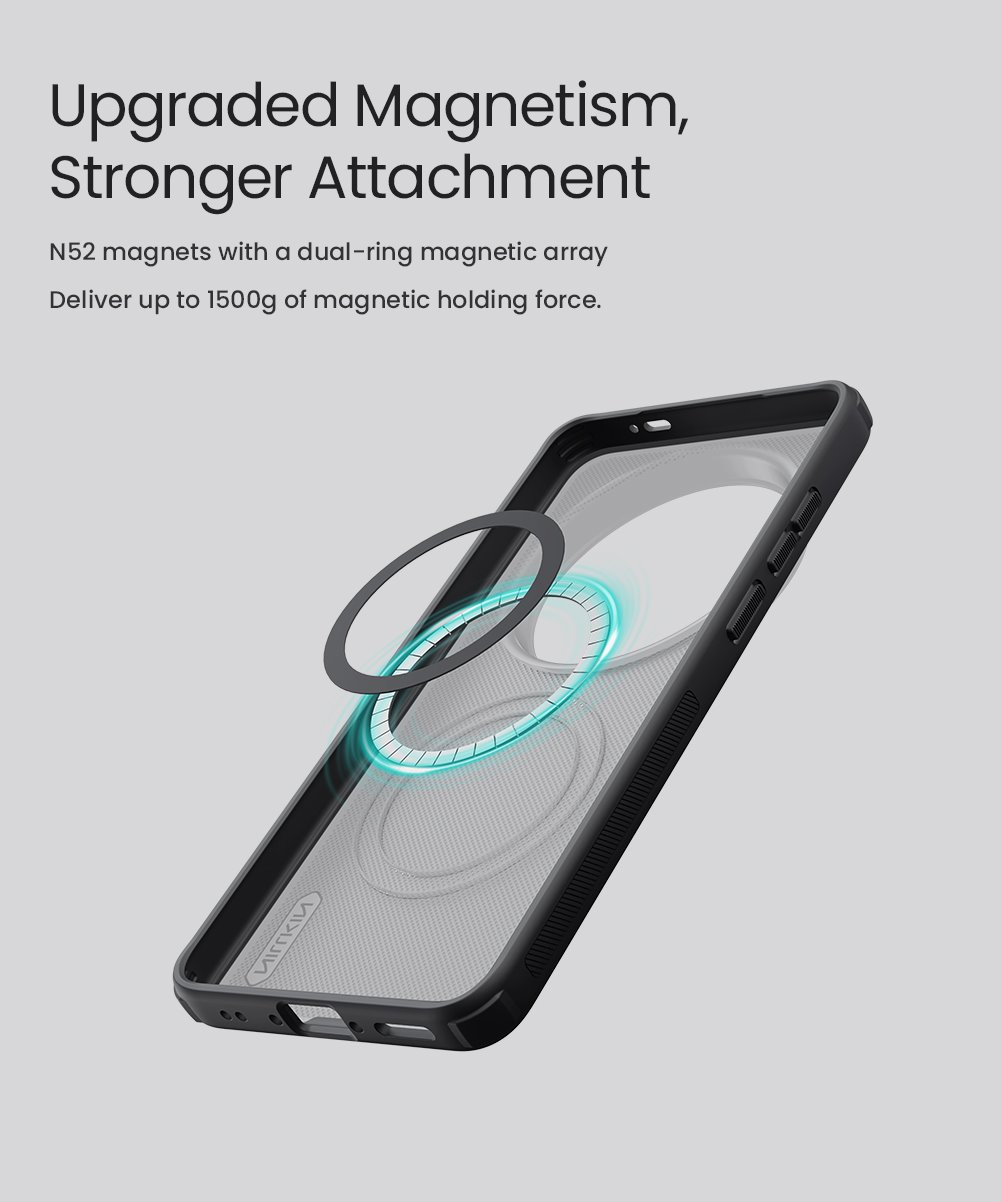 Nillkin Super Frosted PRO Magnetic Zadný Kryt pre Vivo X300 Ultra Transparent Black 
