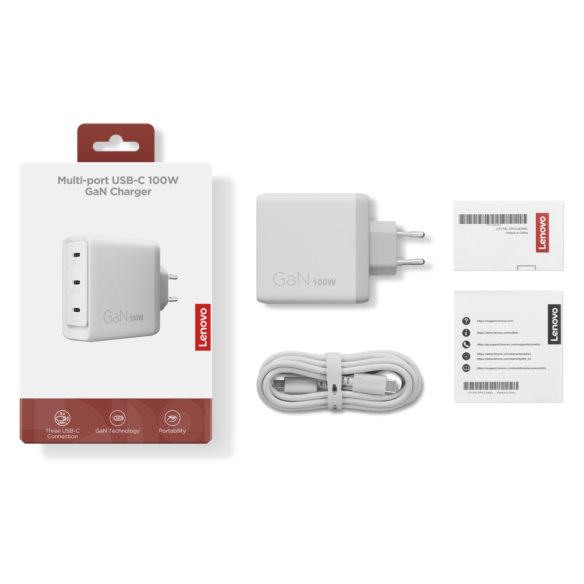 Lenovo Multi-port USB-C 100 W GaN Charger 