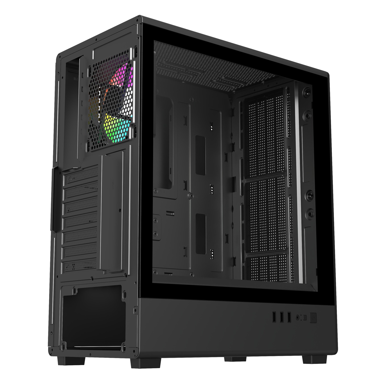 FSP M221-BA/ Midi Tower/ Transpar./ Čierna 