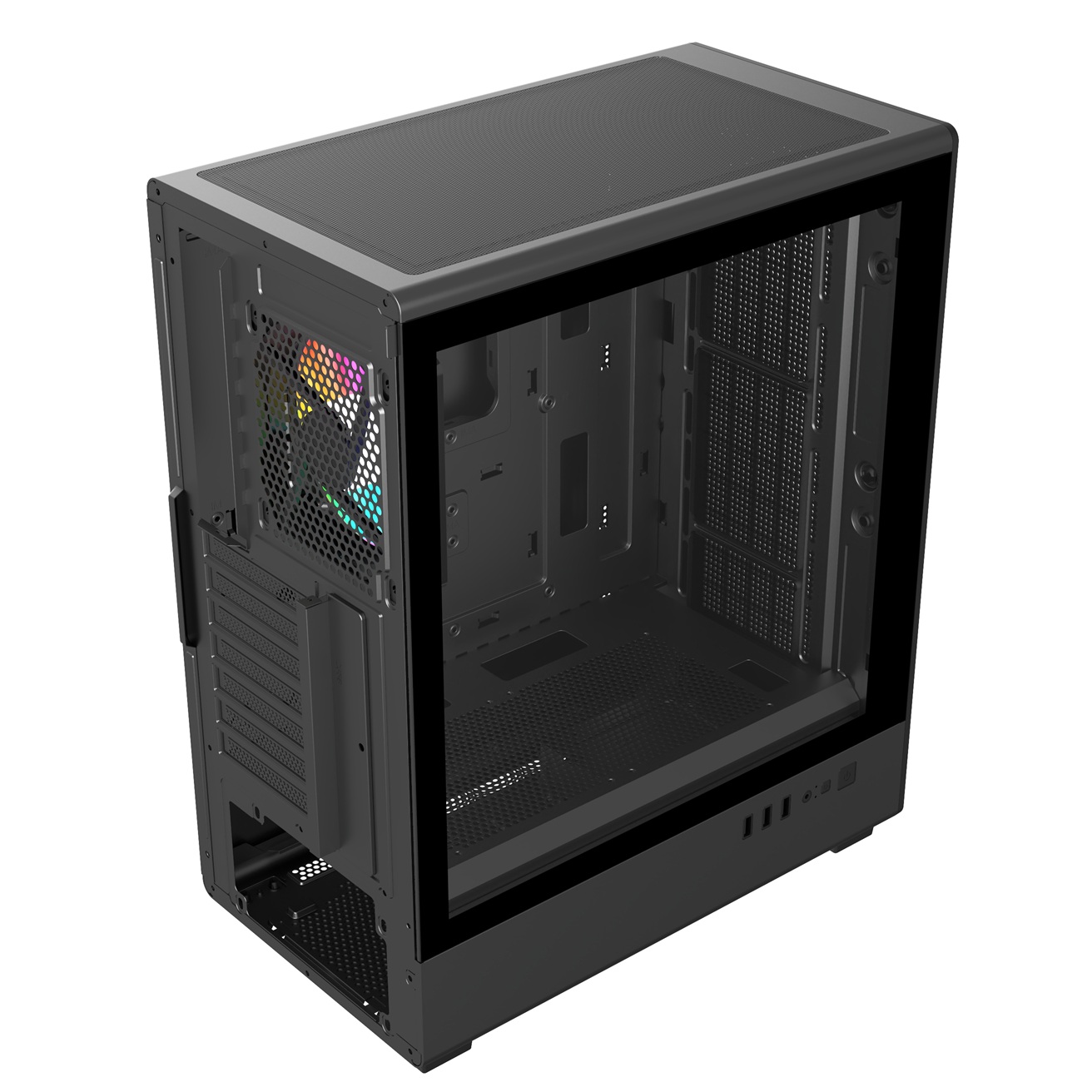 FSP M221-BA/ Midi Tower/ Transpar./ Čierna 
