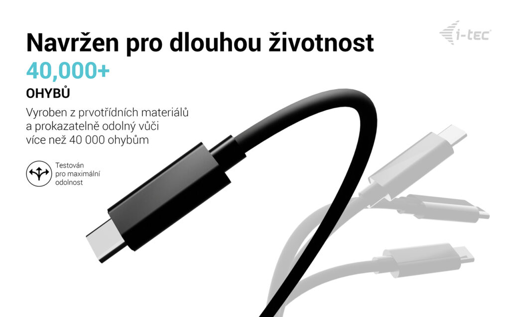 i-tec USB-C PD Charging Cable 1.8m 