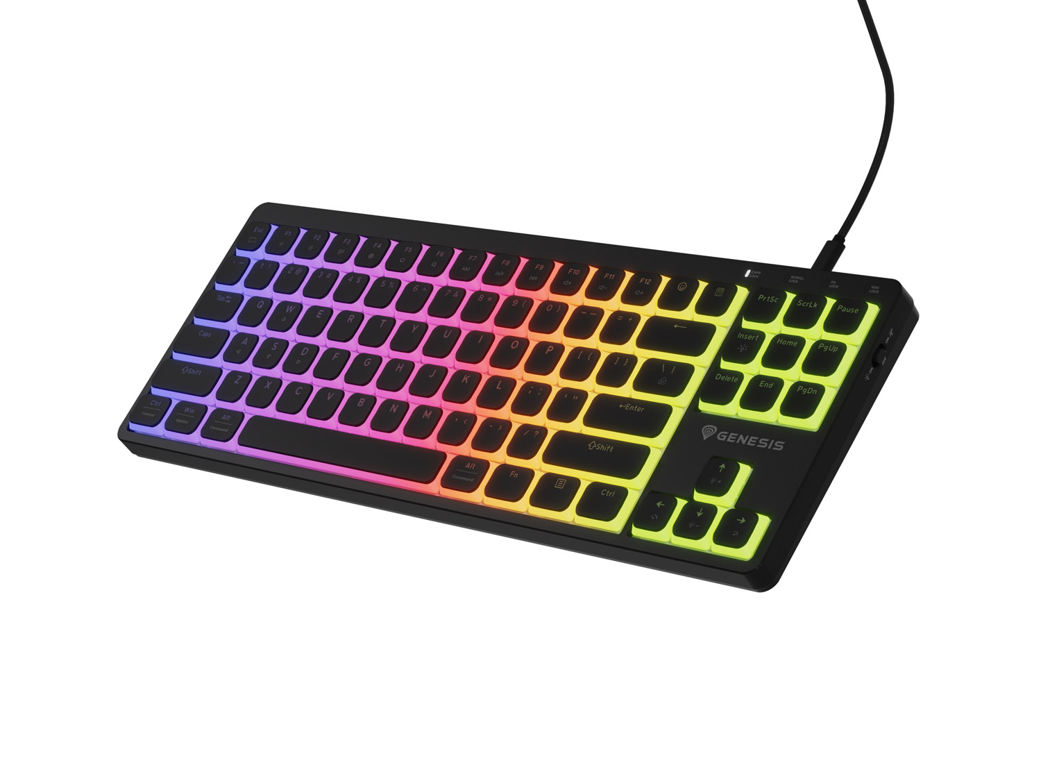 Mechanická herná klávesnica Genesis THOR 430 TKL/ Drôtové USB-A/ US/ Čierna 