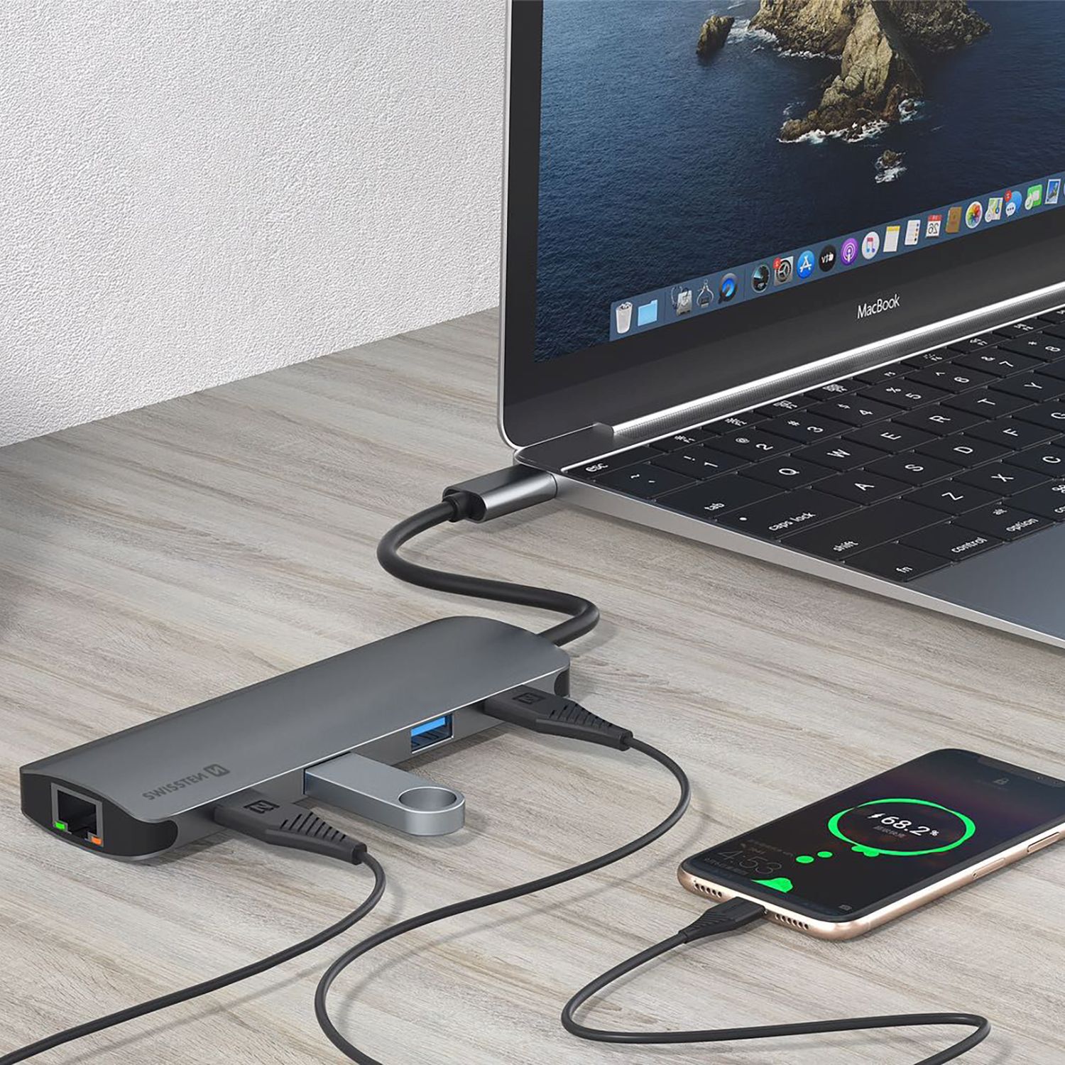 SW USB-C HUB 8-IN-1 - HLINÍK 
