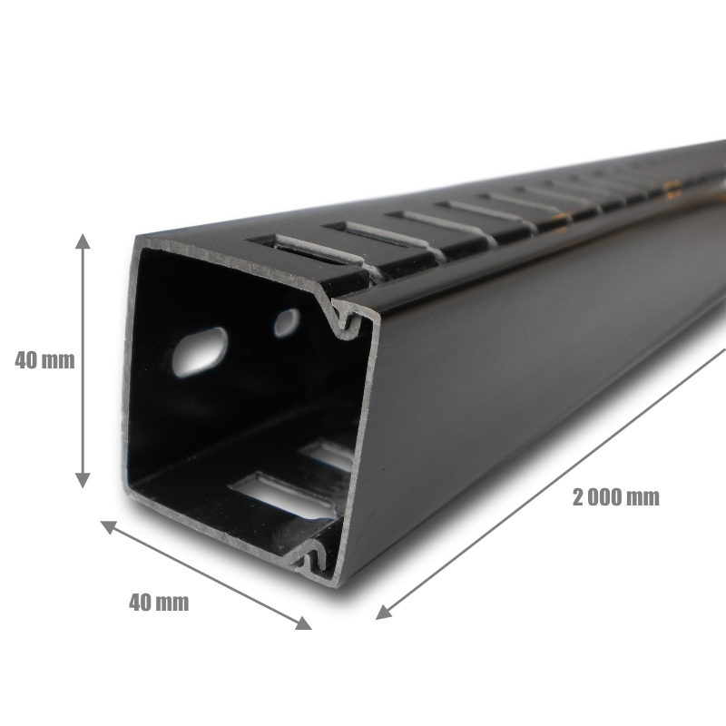 CABLE MANAGER 1U 40x40 (2M) BLACK 