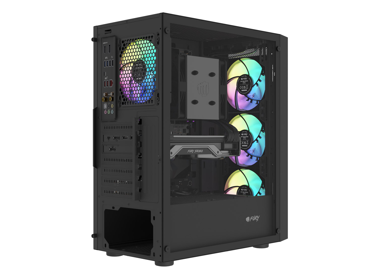 PC skriňa Fury SHOBO SH8F, ARGB, Midi Tower, Čierna 